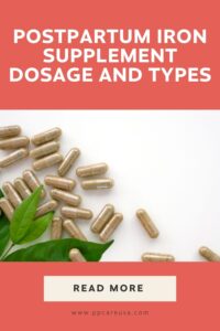 Postpartum iron supplements dosage