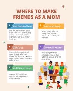Where to make friends as a mom
