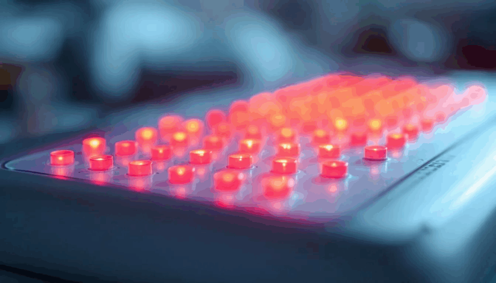 This image shows red-light therapy