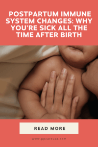 Image showing a new mom with postpartum changes 