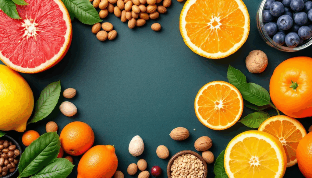 spread of fruit and nuts that are known sources of inositol, a commonly prescribed supplement for postpartum women